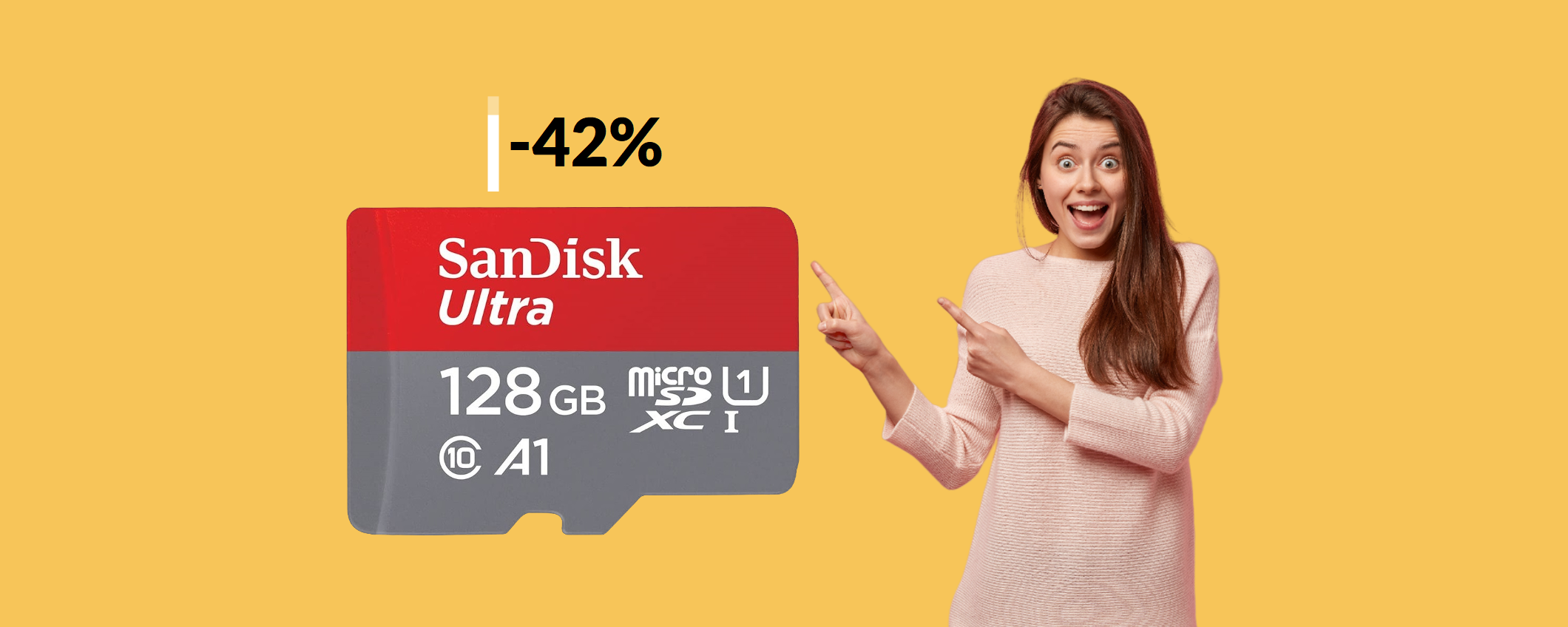 MicroSD 128GB ad un prezzo che più basso non si può: solo 17€