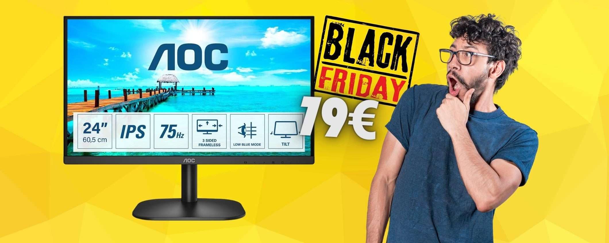 Monitor da 23,8 pollici a SOLI 79€ è il PREZZO FOLLE di Amazon