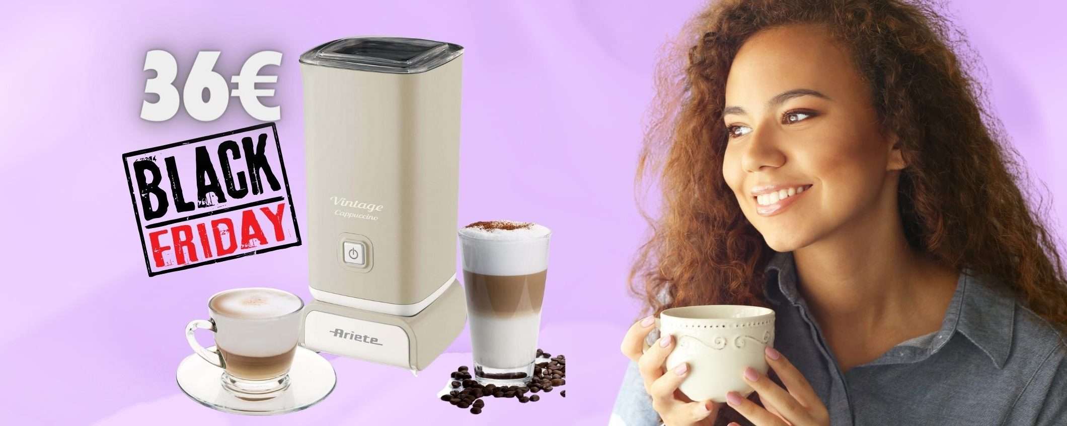 Montalatte elettrico Ariete: cappuccino come al Bar in 2 minuti (36€)