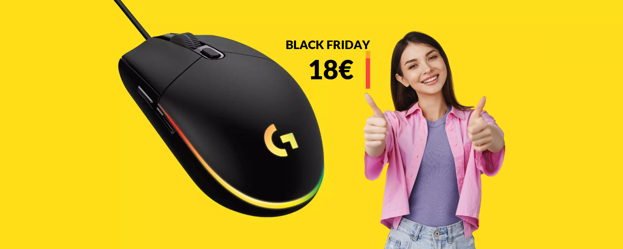 Mouse gaming Logitech al minimo storico grazie al Black Friday