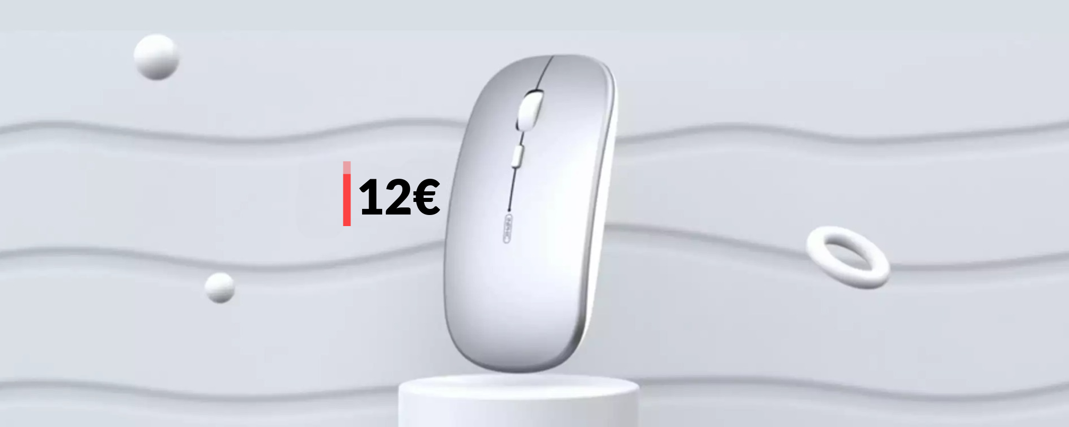 Mouse wireless infallibile, ergonomico e silenzioso: tuo con 12€