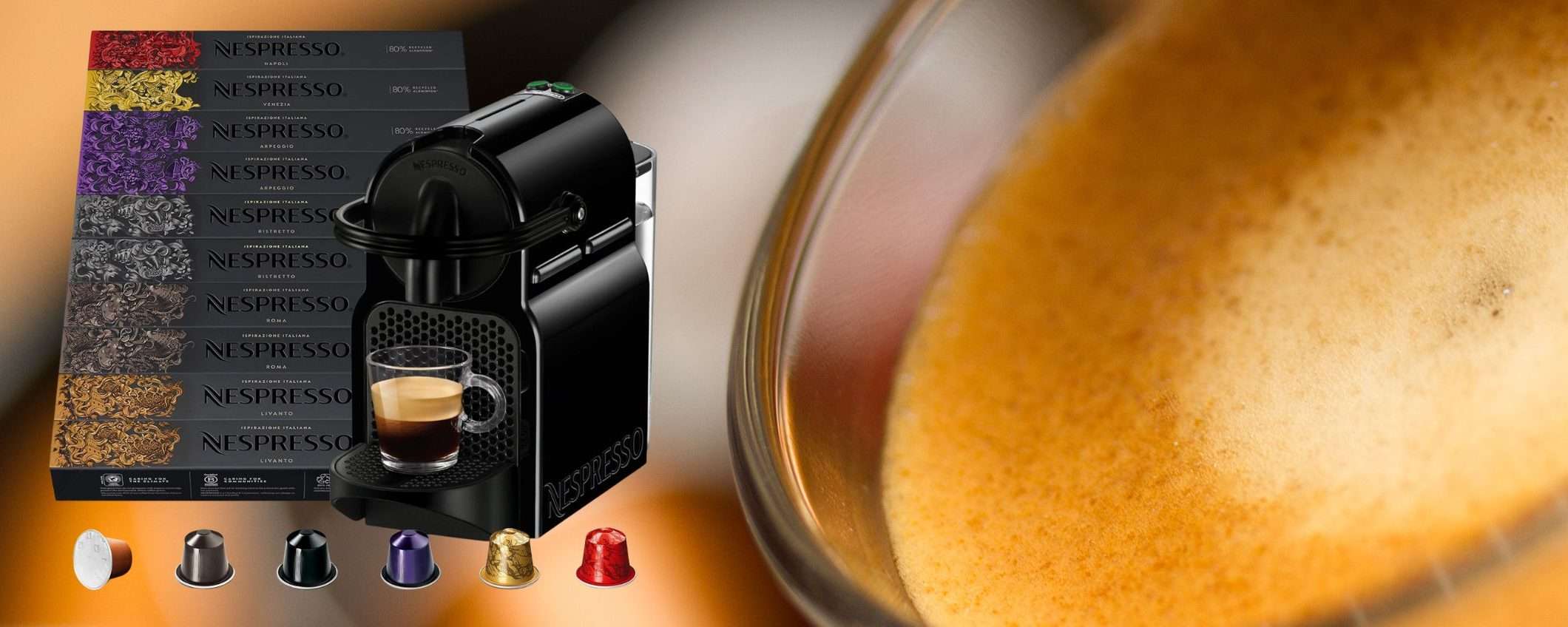 Nespresso Inissia SHOCK: macchina del caffè e 100 capsule ORIGINALI a 99€