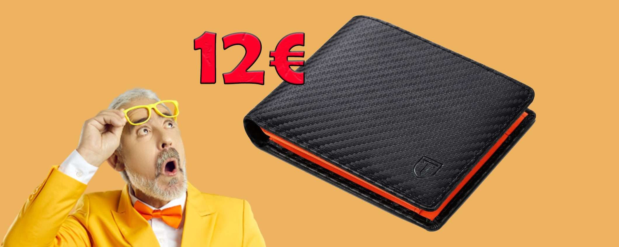 Portafoglio in vera pelle con protezione RFID: doppio sconto SUPER (12€)