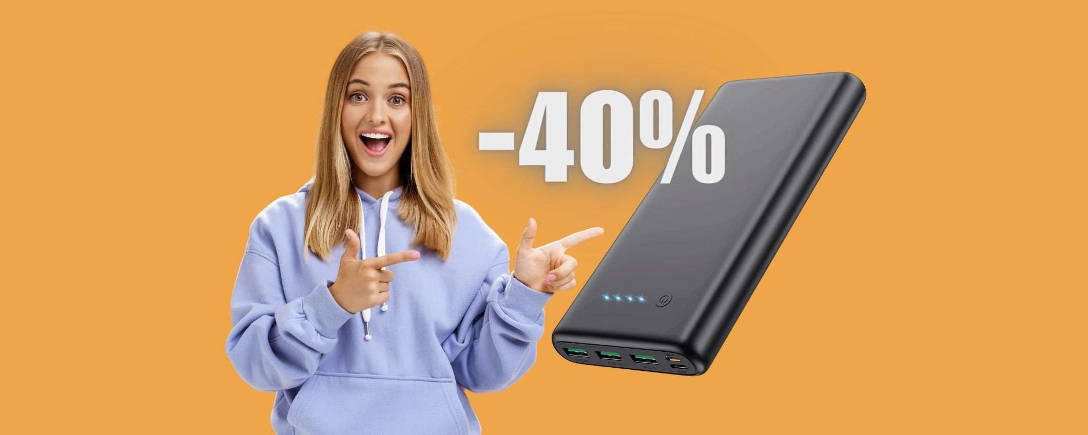 Power bank 36800mAh: una BESTIA con 4 uscite al 40% in MENO