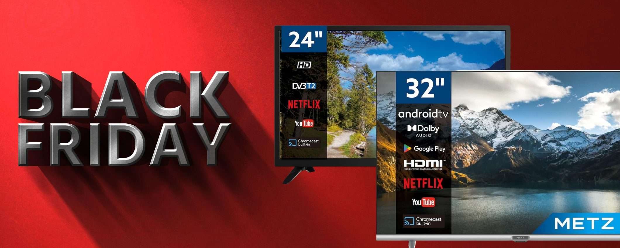 Smart TV a meno di 150€ su Amazon: questo Black Friday è FOLLE