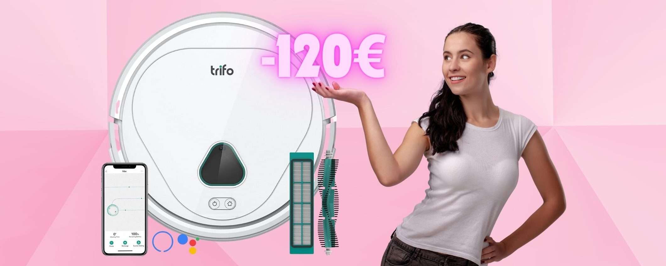 Robot aspirapolvere POTENTE con chat vocale a 120€ in MENO