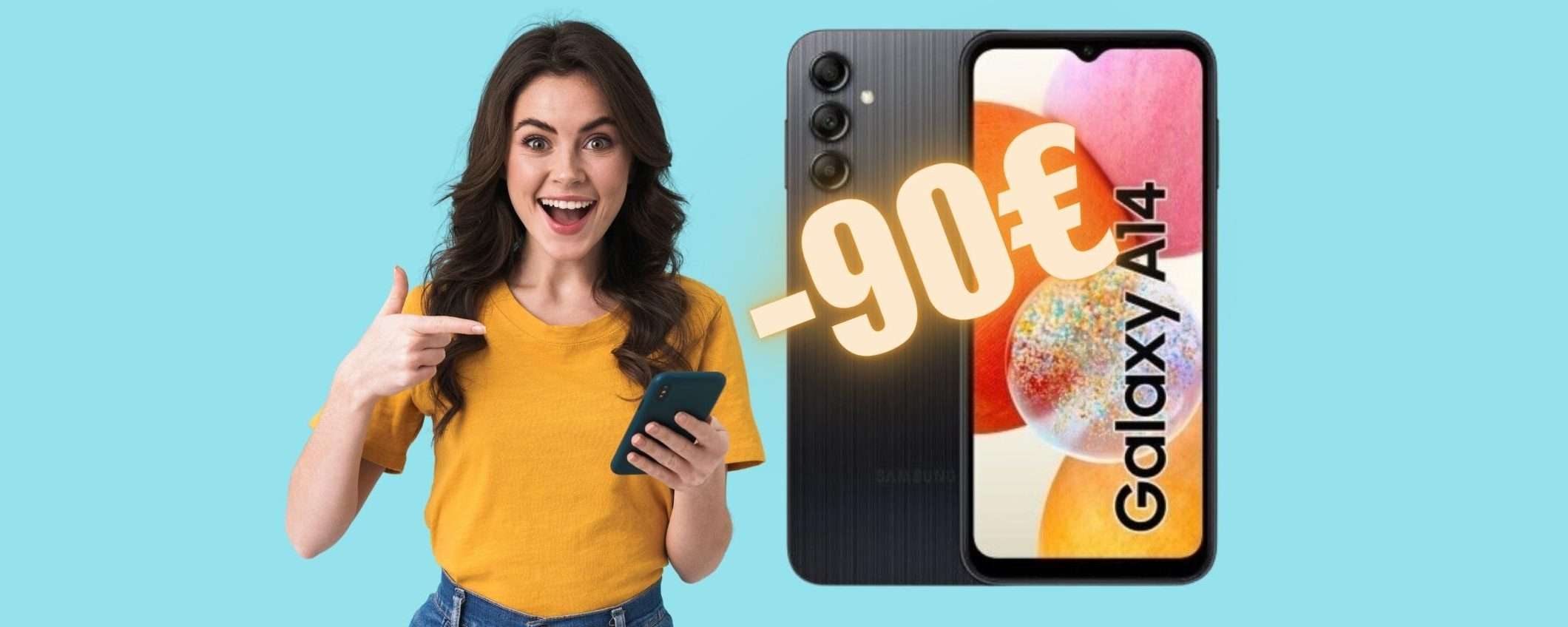 Samsung Galaxy A14 al PREZZO più BASSO del WEB (-90€ su eBay)