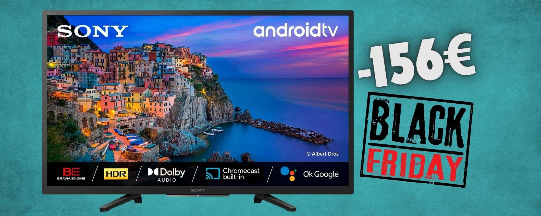 Sony BRAVIA: Smart TV Android da 32 pollici tua con 58€ in 5 mesi