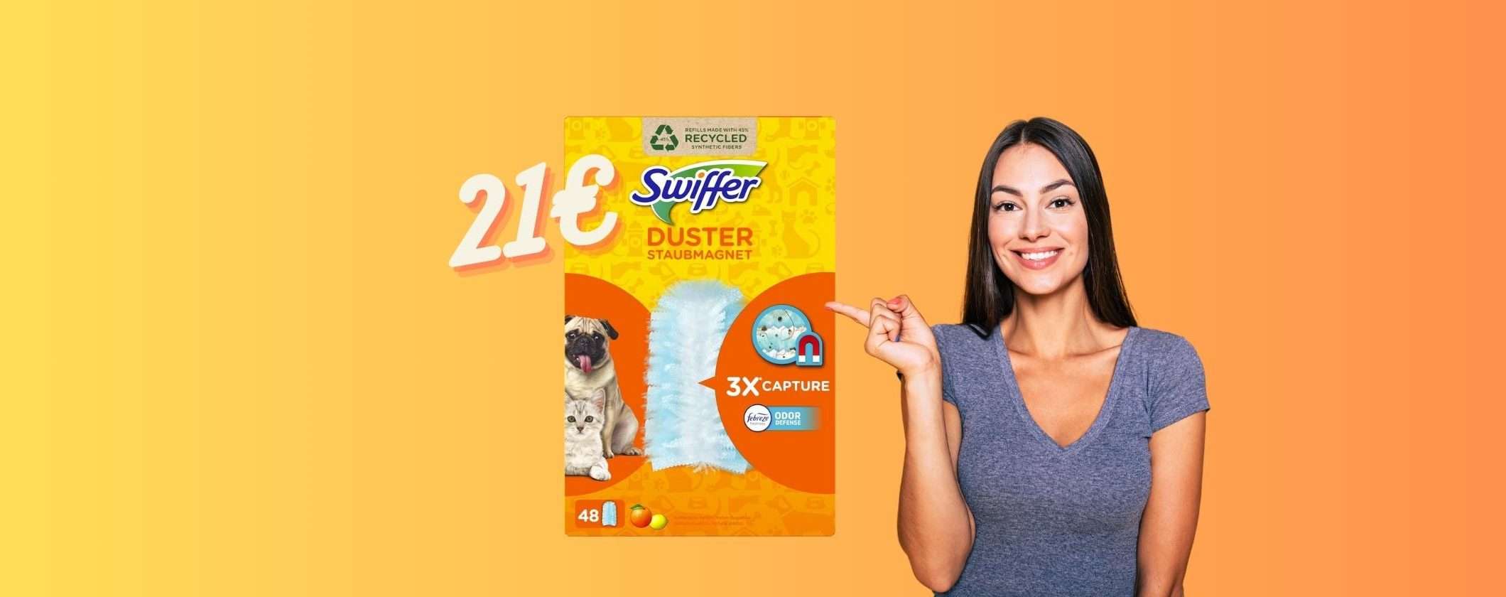 Swiffer Duster: 48 piumini catturapolvere a 21€ per il Black Friday