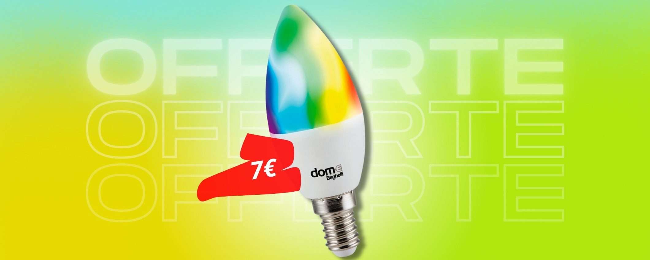 Lampadina E14 super SMART e multicolor: 7€ e diventa tua SUBITO