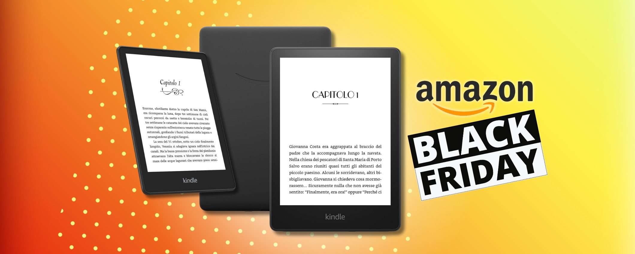 Kindle: TRIS di sconti sugli eReader più famosi, Black Friday da urlo