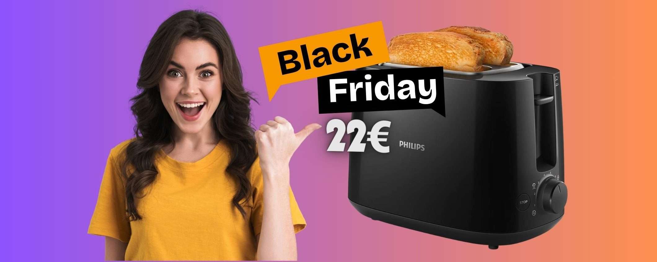 Tostapane Philips con 8 impostazioni tuo a 22€ grazie al Black Friday