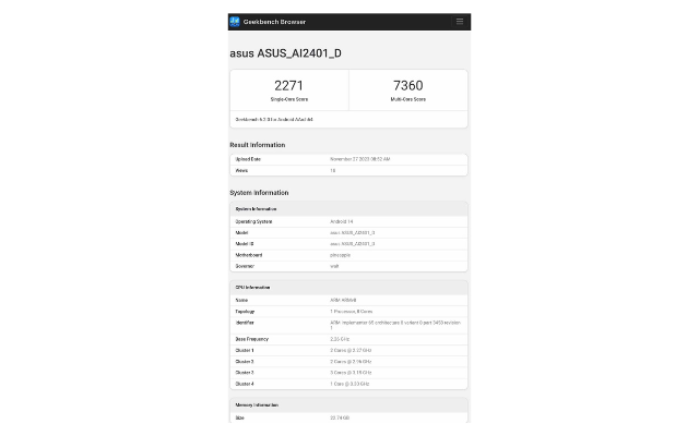 Asus ROG Phone 8 Pro benchmark