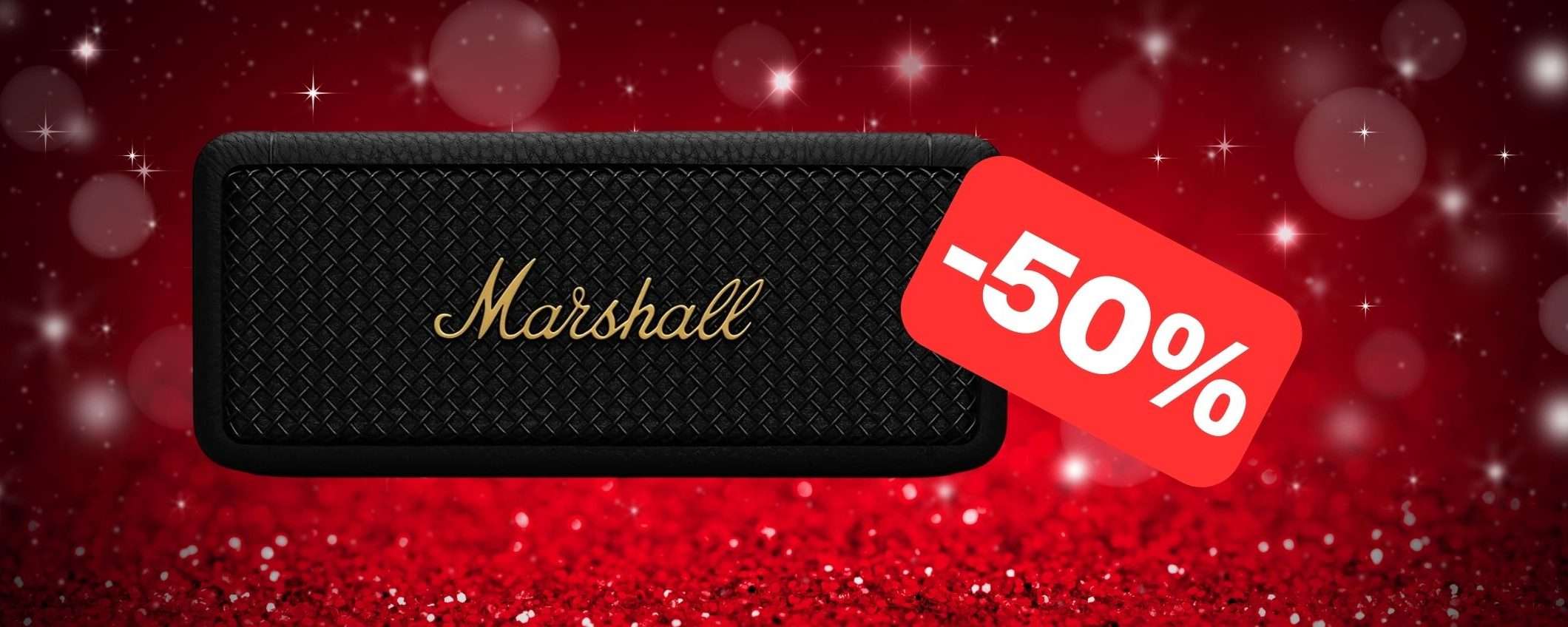 Altoparlante portatile bluetooth Marshall in SUPER OFFERTA su Amazon (-50%)