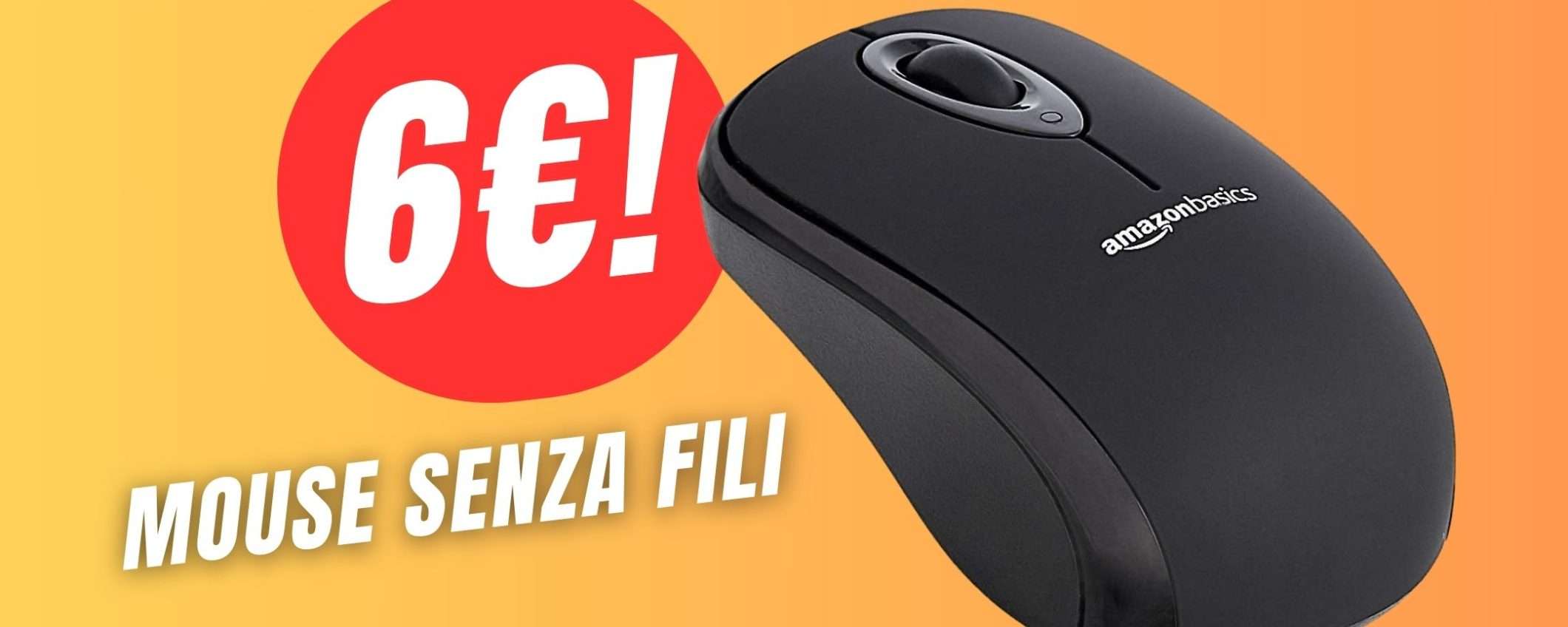 PREZZO FOLLE per il Mouse Senza Fili di Amazon: meno di 7€!