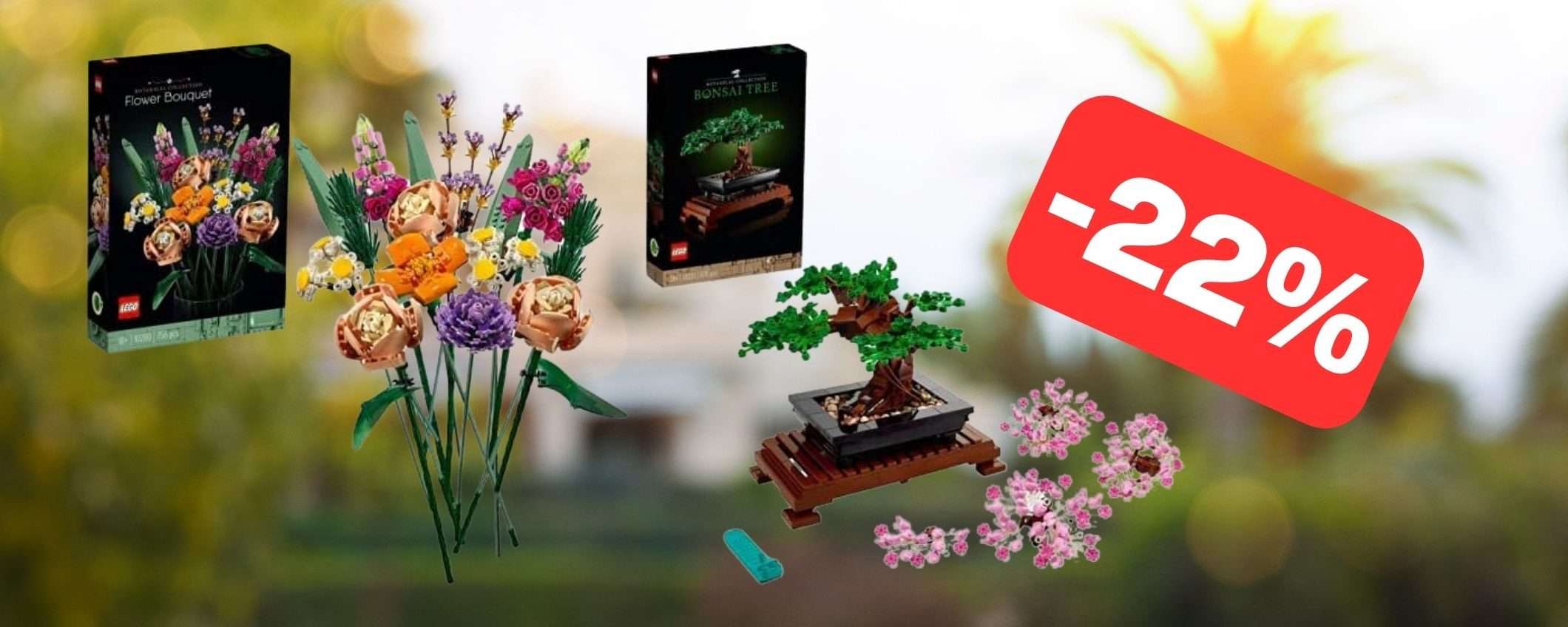 Set LEGO Bouquet di Fiori e Bonsai: il bundle in OFFERTA su Amazon (-22%)