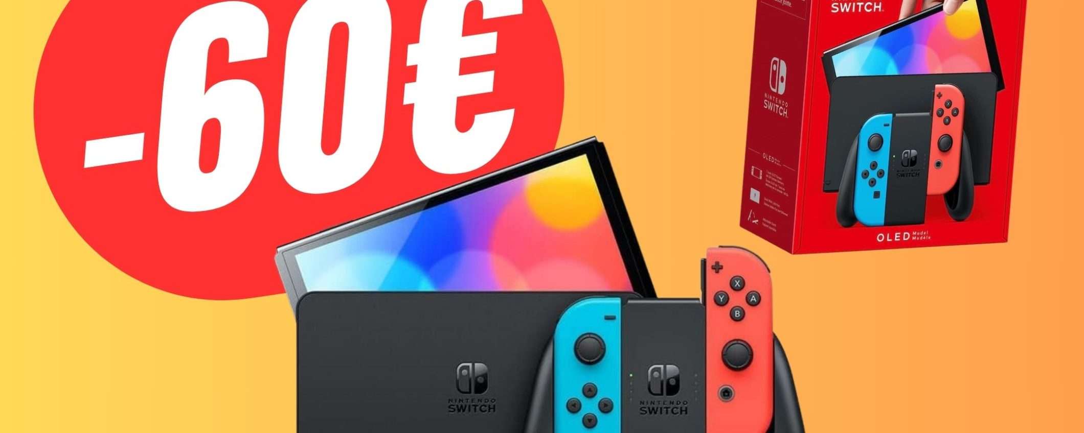 Nintendo Switch OLED è SCONTATA di ben 60€!