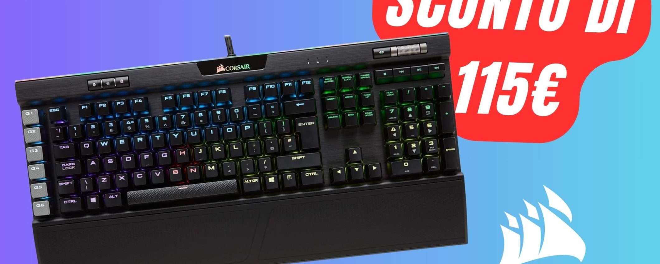 La Tastiera Meccanica super-completa di Corsair è SCONTATA di ben 115€!