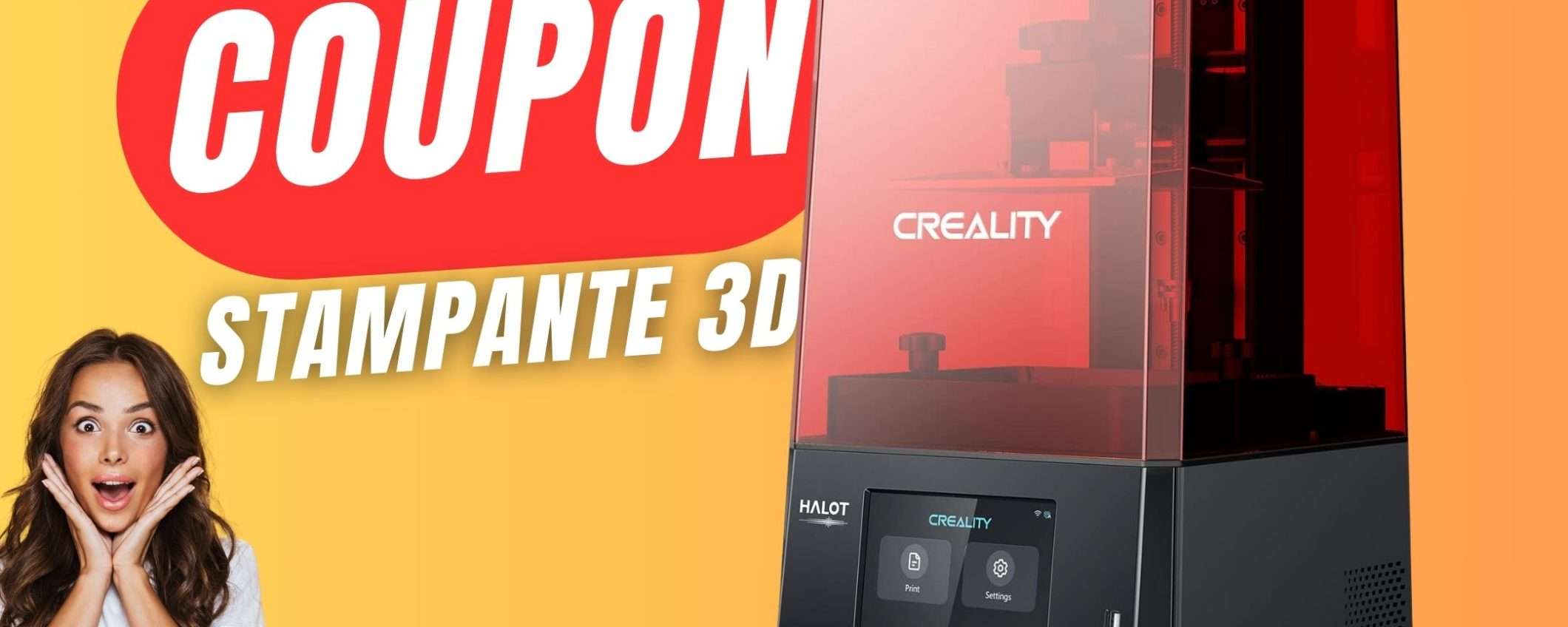 COUPON ESCLUSIVO per questa Stampante 3D che crolla al MINIMO STORICO