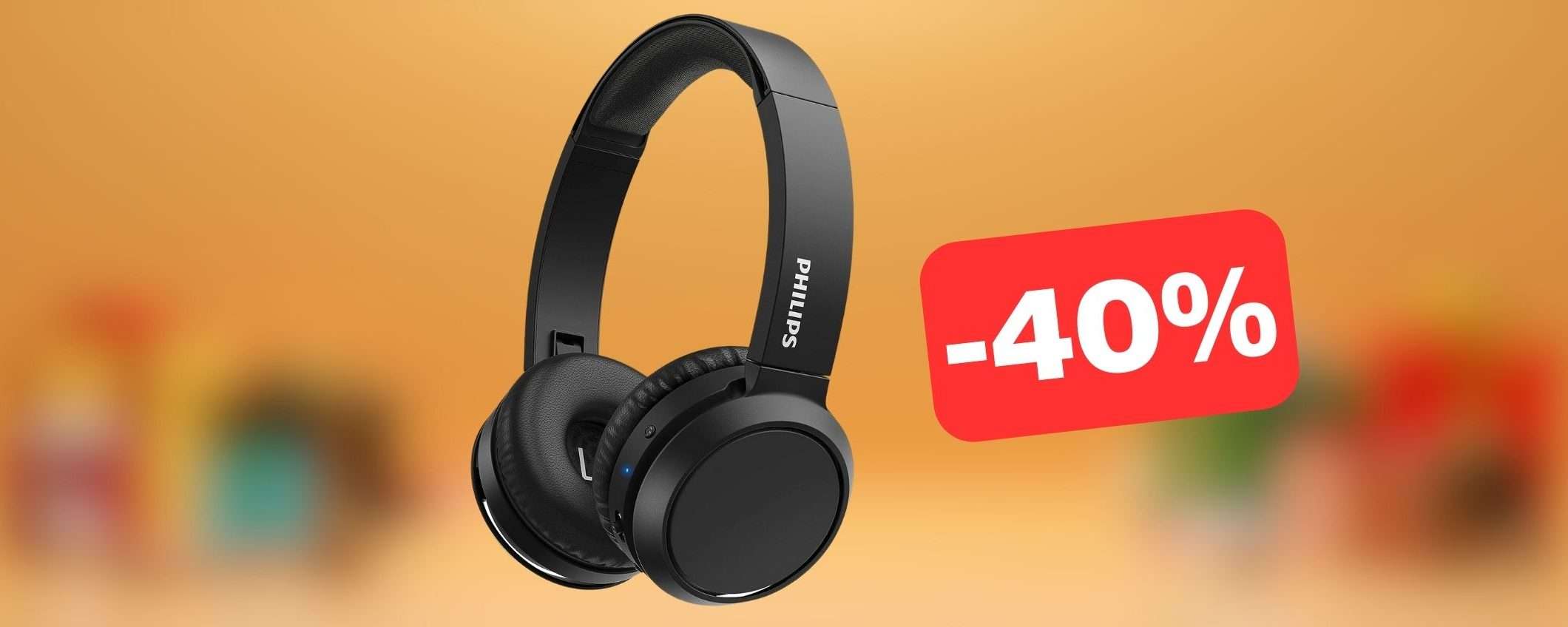 Cuffie bluetooth Philips a PREZZO STRACCIATO su Amazon (-40%)