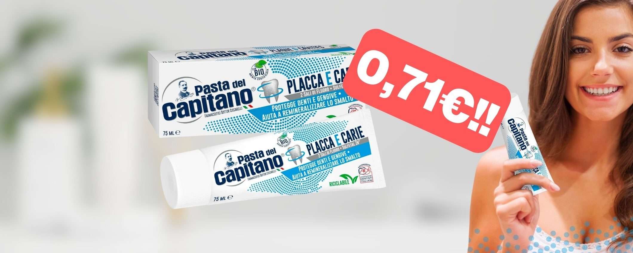 Dentifricio Pasta del Capitano a PREZZO SCORTA su Amazon: solo 71 centesimi!