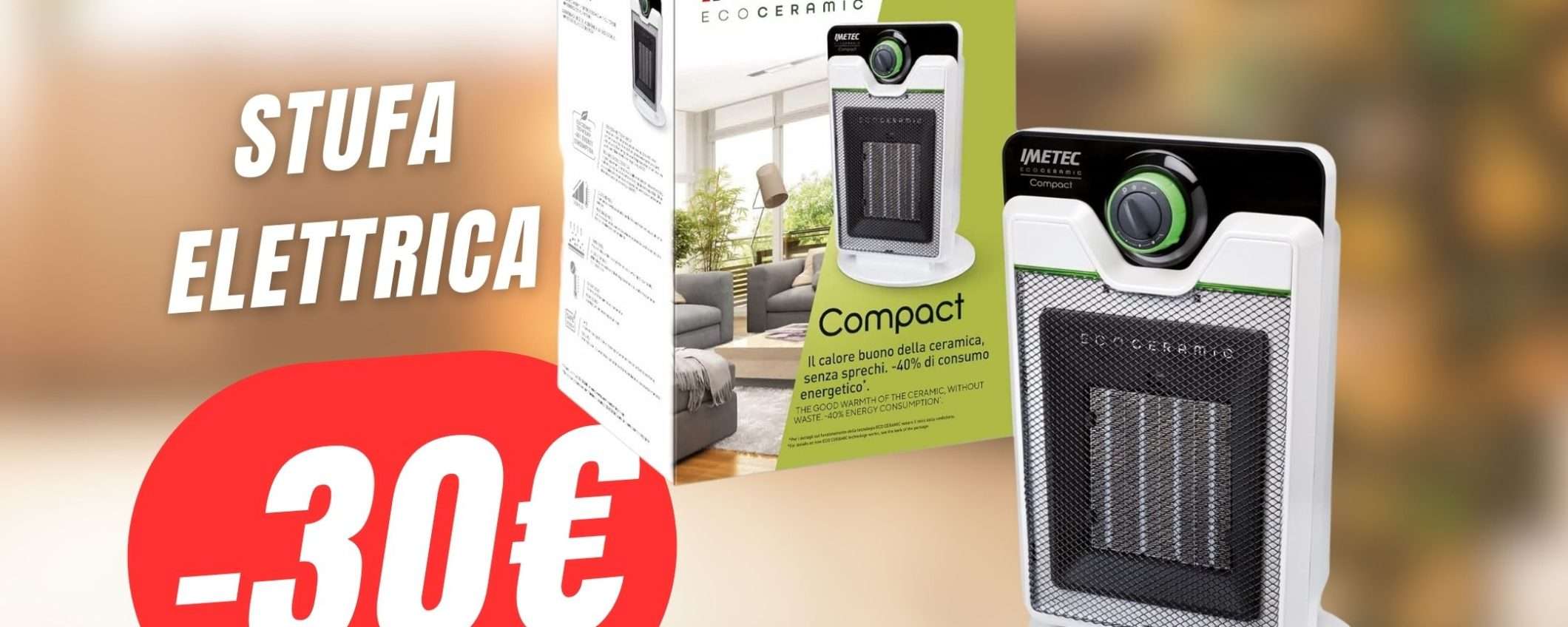 La Stufetta Elettrica di Imetec è scontata di 30€ su Amazon!