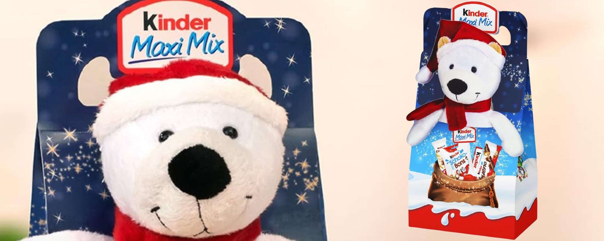 Kinder Mix a 9,99€ su Amazon: peluche di Natale e cioccolato, prezzo WOW