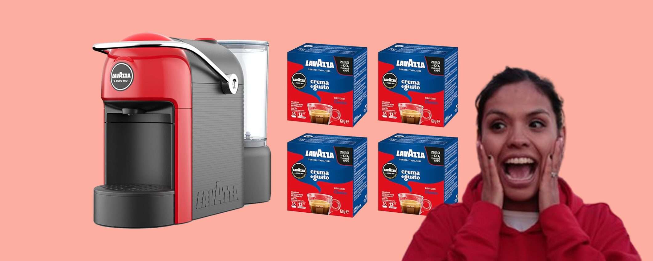 Lavazza A Modo Mio Jolie con 64 capsule in sconto: prezzo TOP!