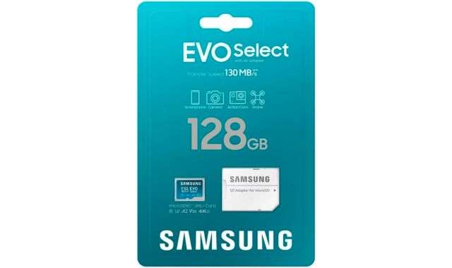 MicroSD Samsung 128GB Evo Select