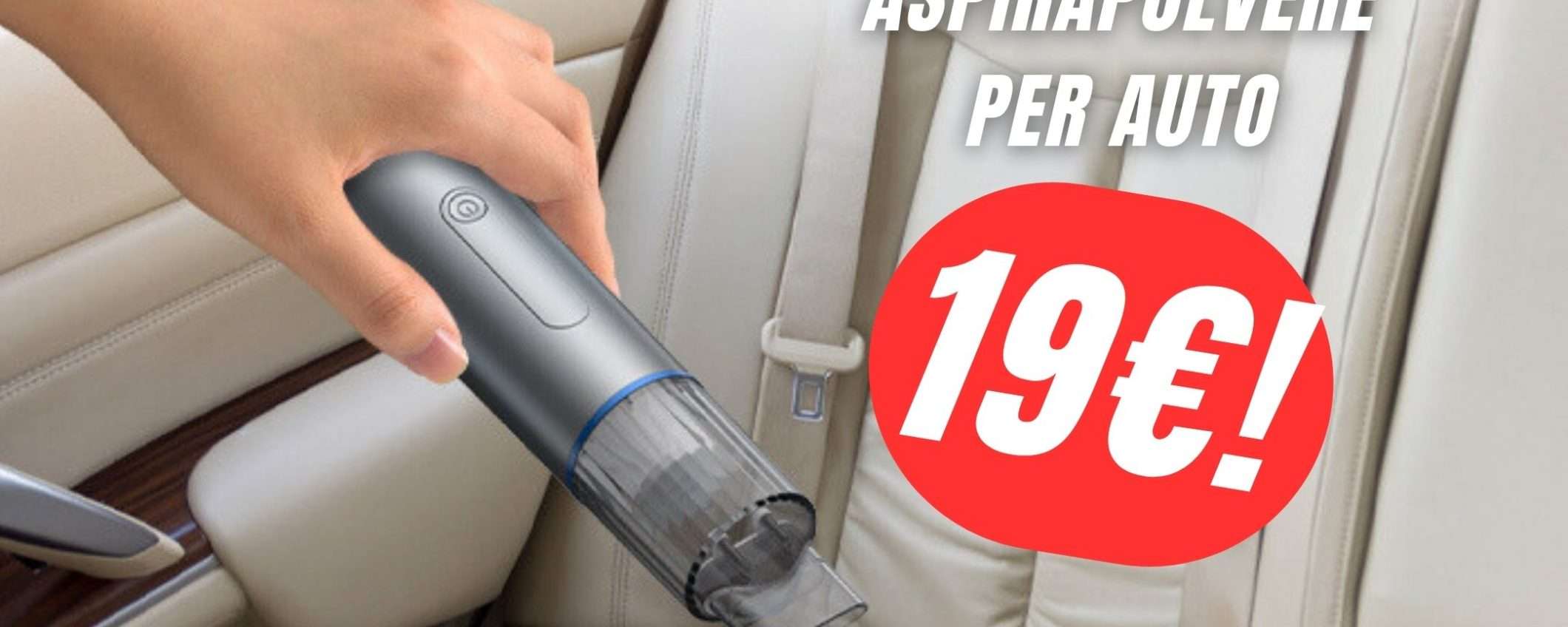 Risparmia il 50% su questo Aspirapolvere per Auto col COUPON!