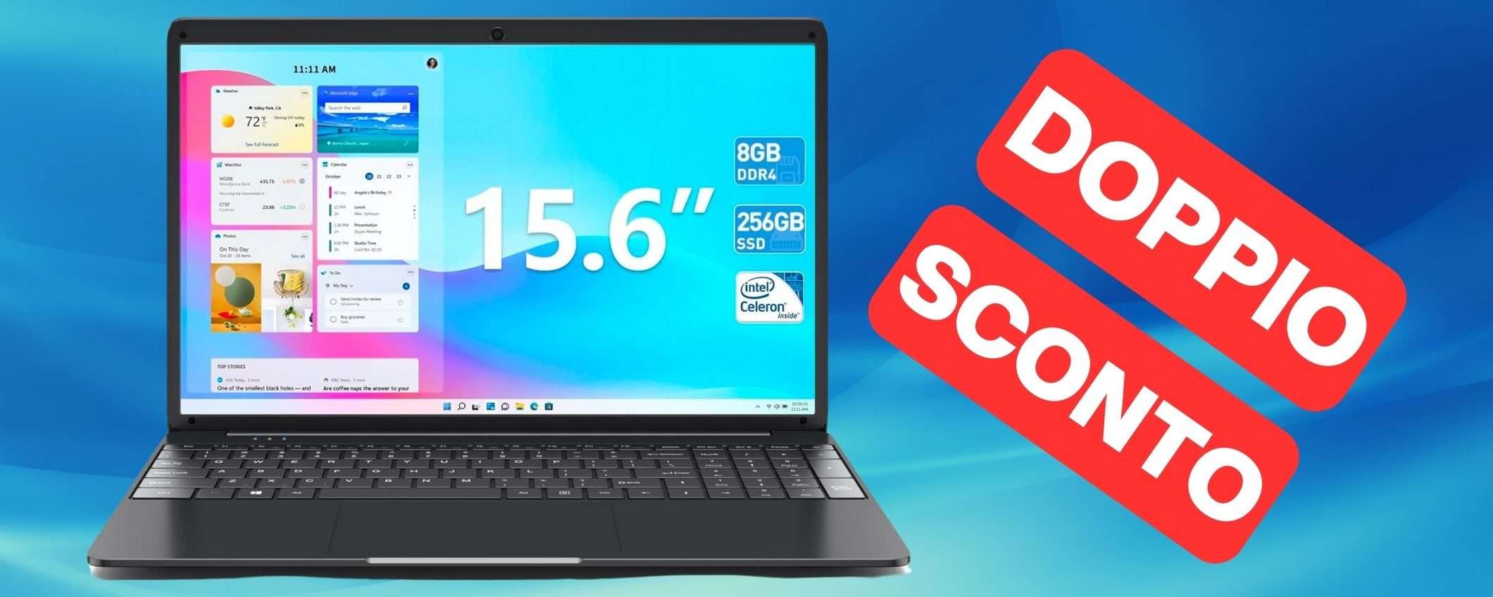 Solo 169€ per questo NOTEBOOK con 8GB di RAM e SSD da 256GB