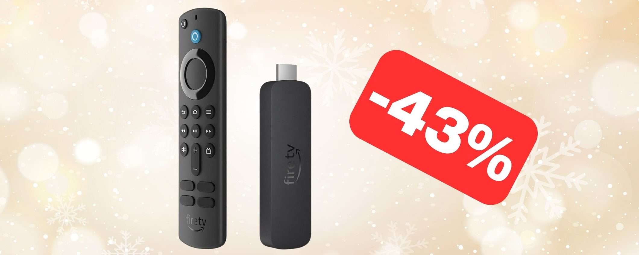 Nuovo Fire TV Stick 4K in SUPER SCONTO su Amazon (-43%)