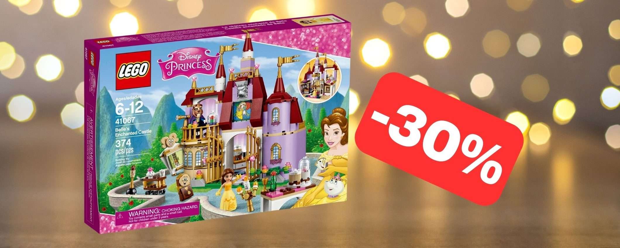 Idea regalo: set LEGO Disney Castello di Belle in MEGA SCONTO (-30%)