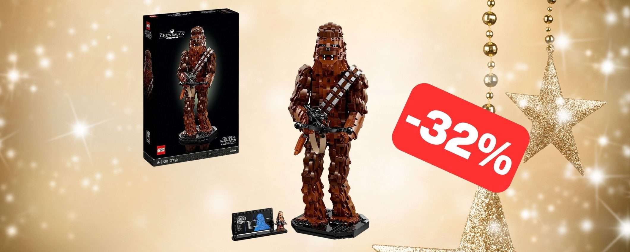 Set LEGO Action Figure Chewbacca: un regalo di Natale in SUPER SCONTO (-32%)