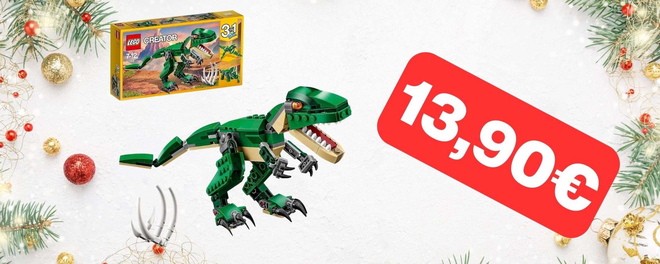 Set LEGO Dinosauro giocattolo in OFFERTA su Amazon (13,90€)