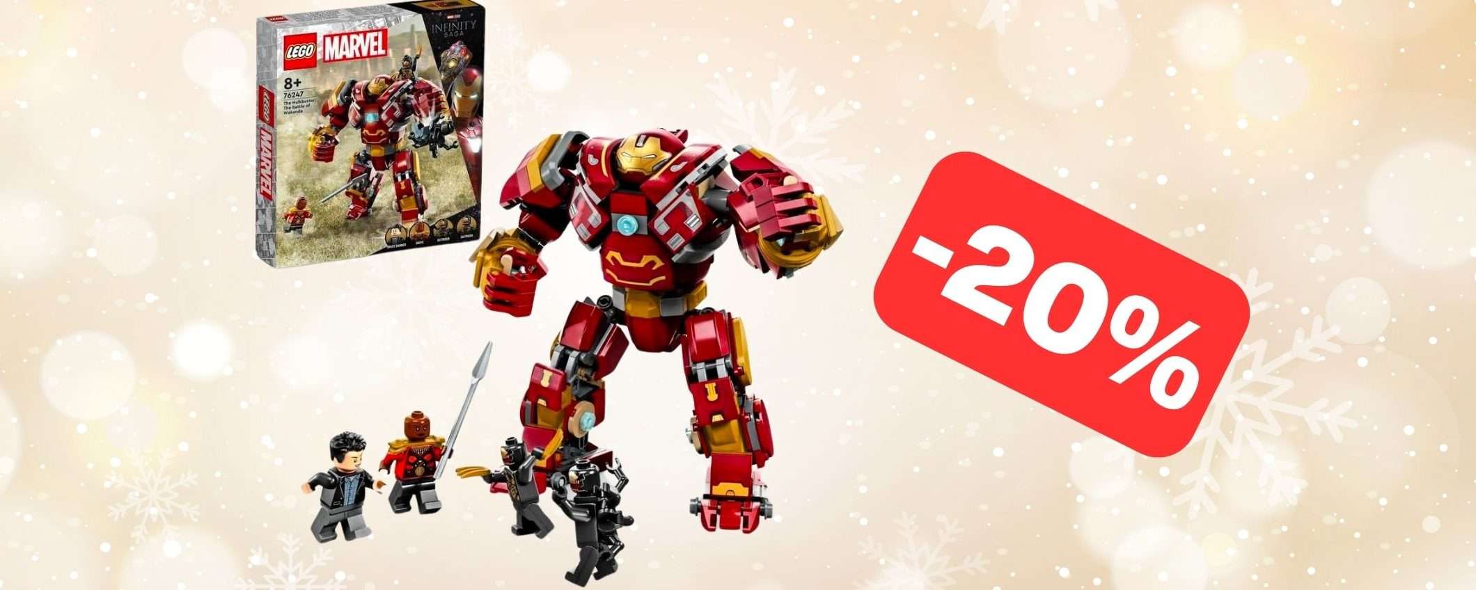 Set LEGO Marvel Hulkbuster in offerta Amazon per Natale (-20%)