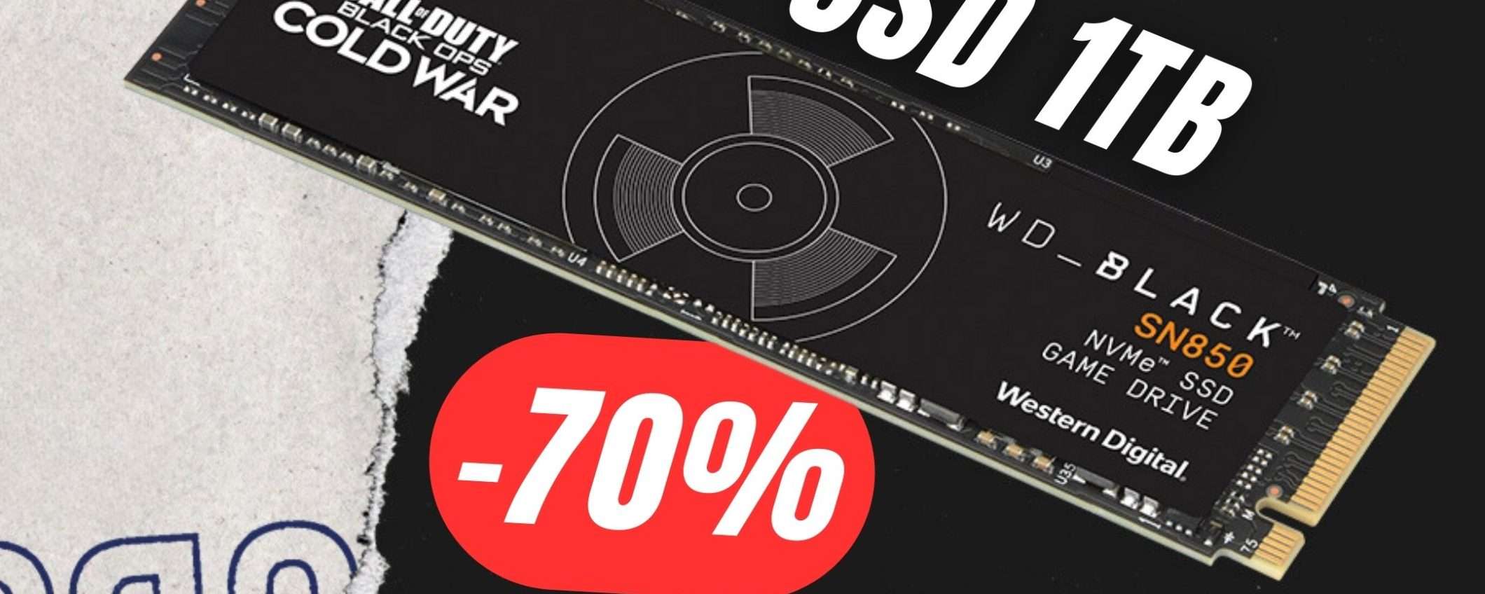 SCONTO FUORI DI TESTA per l'ottimo SSD NVMe WD_BLACK da 1TB!