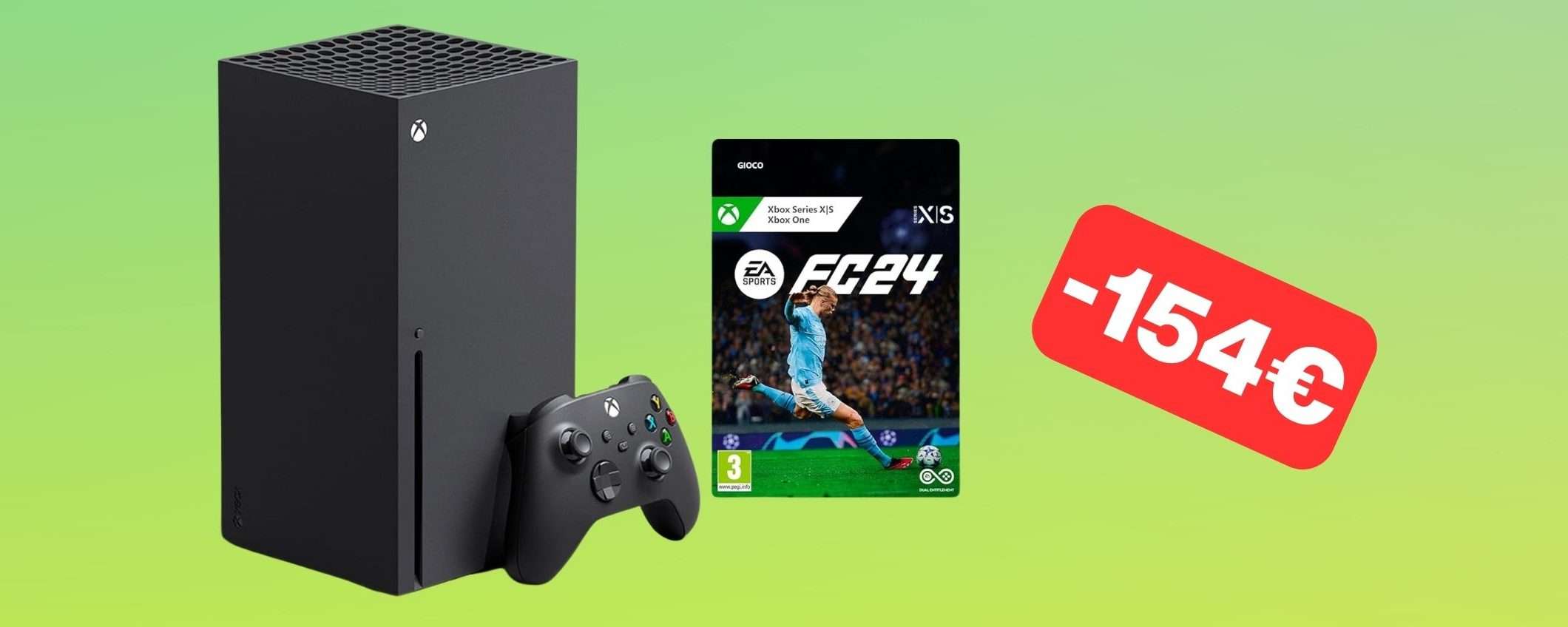 BOMBA Amazon: Xbox Series X con FC 24 al minimo storico (-154€)