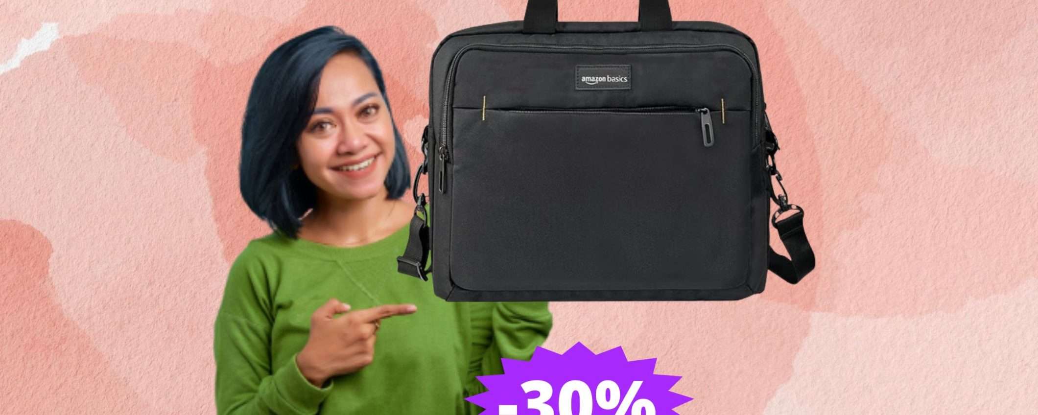 Borsa a tracolla Amazon Basics: stile, funzionalità e RISPARMIO del 30%