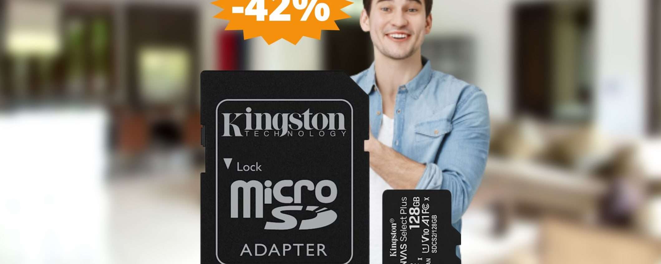 Micro SD Kingston Canvas Select Plus: sconto FOLLE del 42%