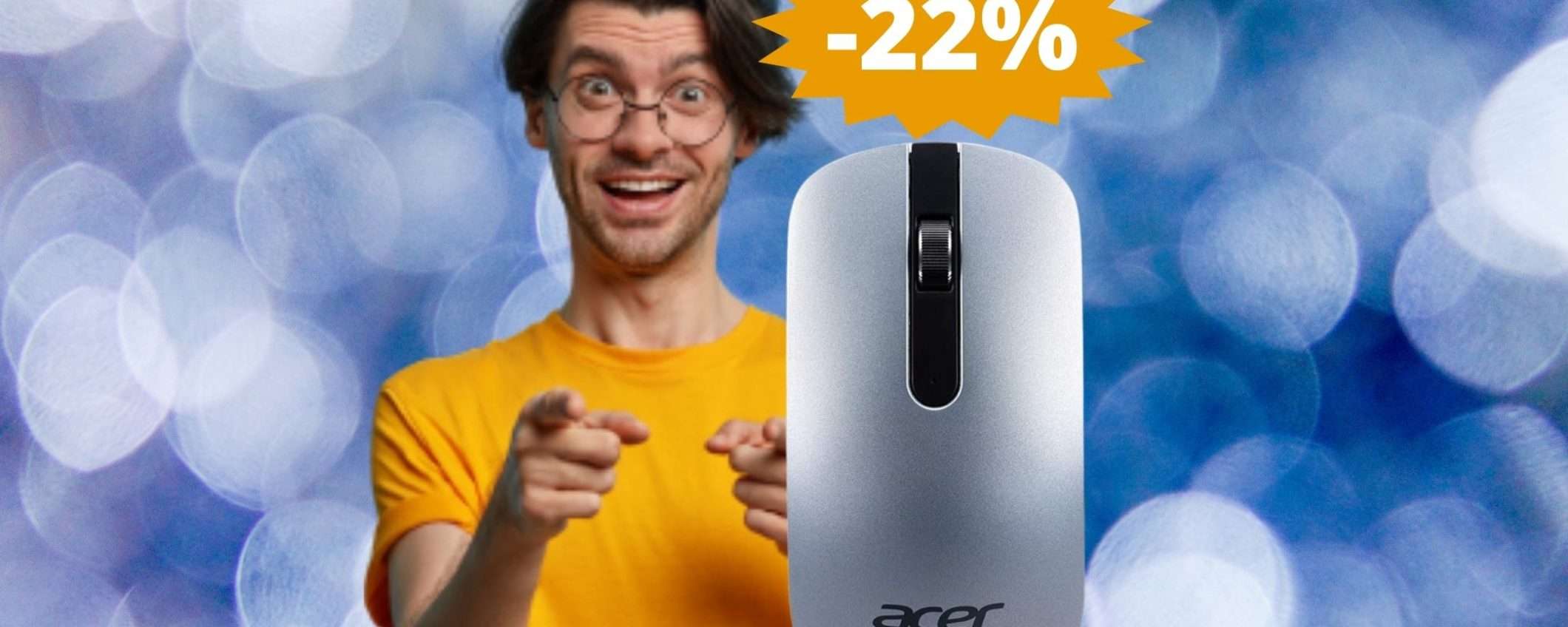 Mouse Acer Thin & Light: stile e qualità in SUPER sconto (-22%)