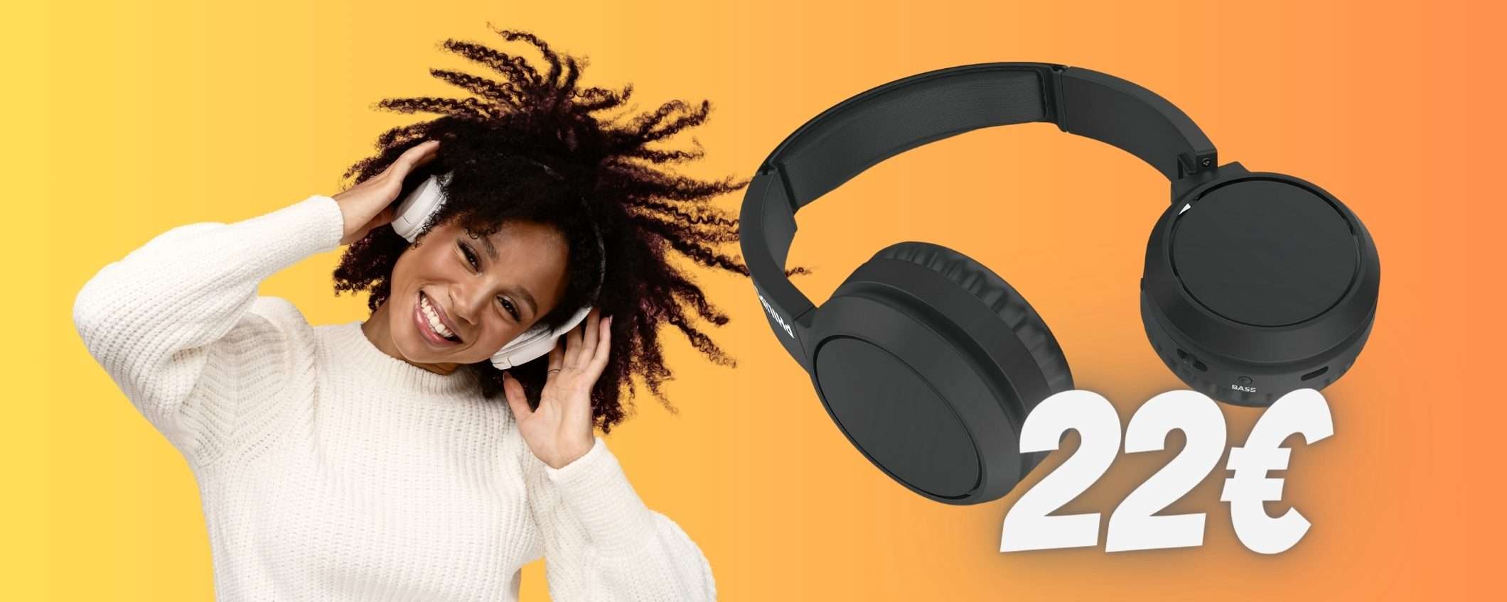 Cuffie Bluetooth Philips tue a soli 22€, praticamente REGALATE