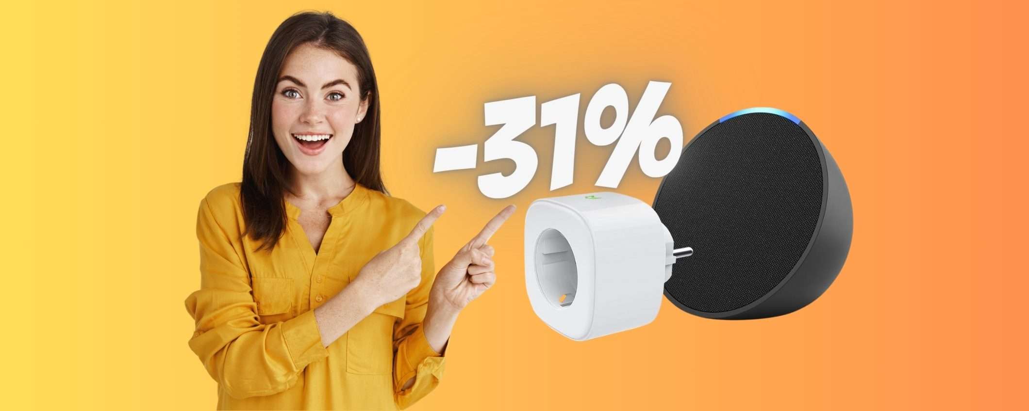 Echo Pop + presa intelligente Meross Smart Plug a soli 24€