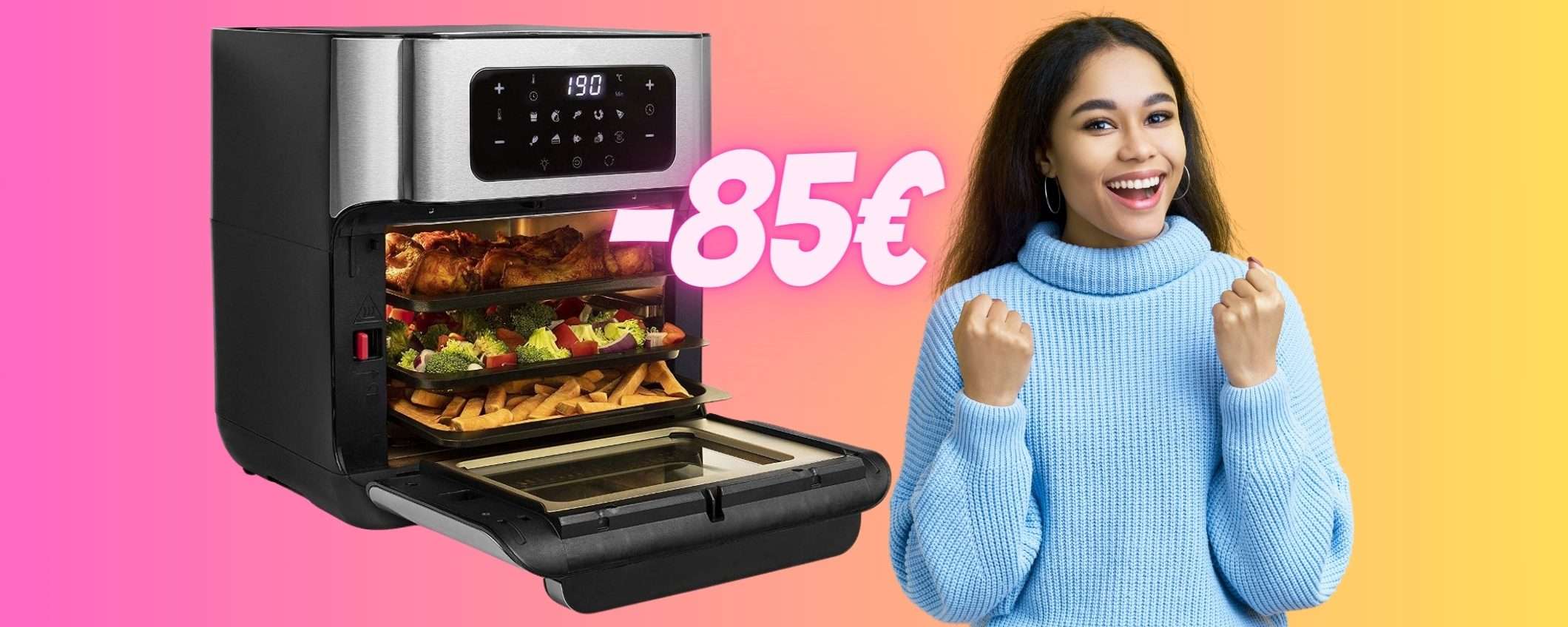 Friggitrice ad aria Princess da 10L e 10 programmi a 85€ in MENO