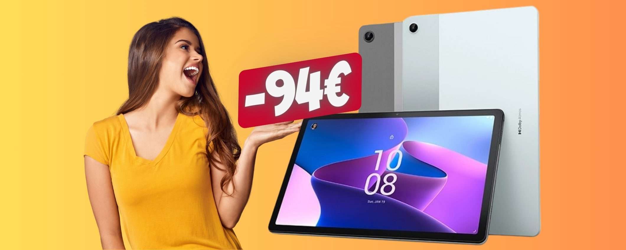 Lenovo Tab M10 in MAXI SCONTO di 94€ su eBay, da non perdere