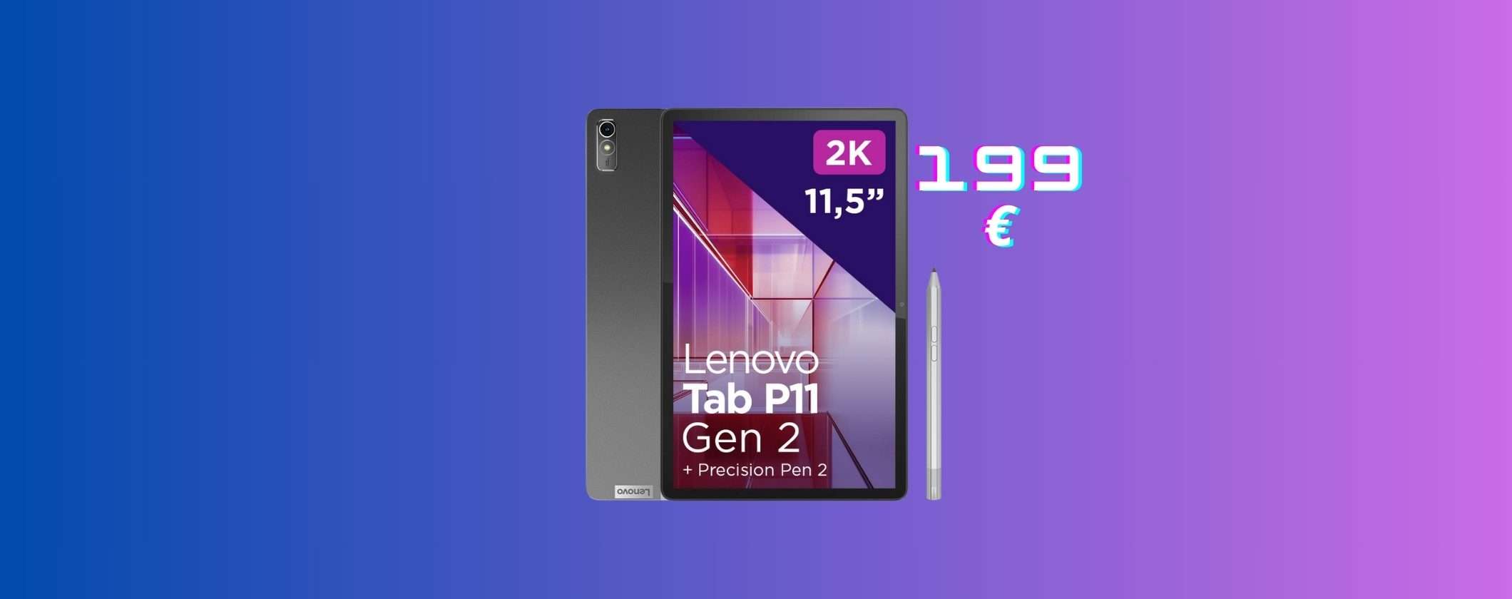 Lenovo Tab P11 2 con Precision Pen 2: solo 199€ su Unieuro