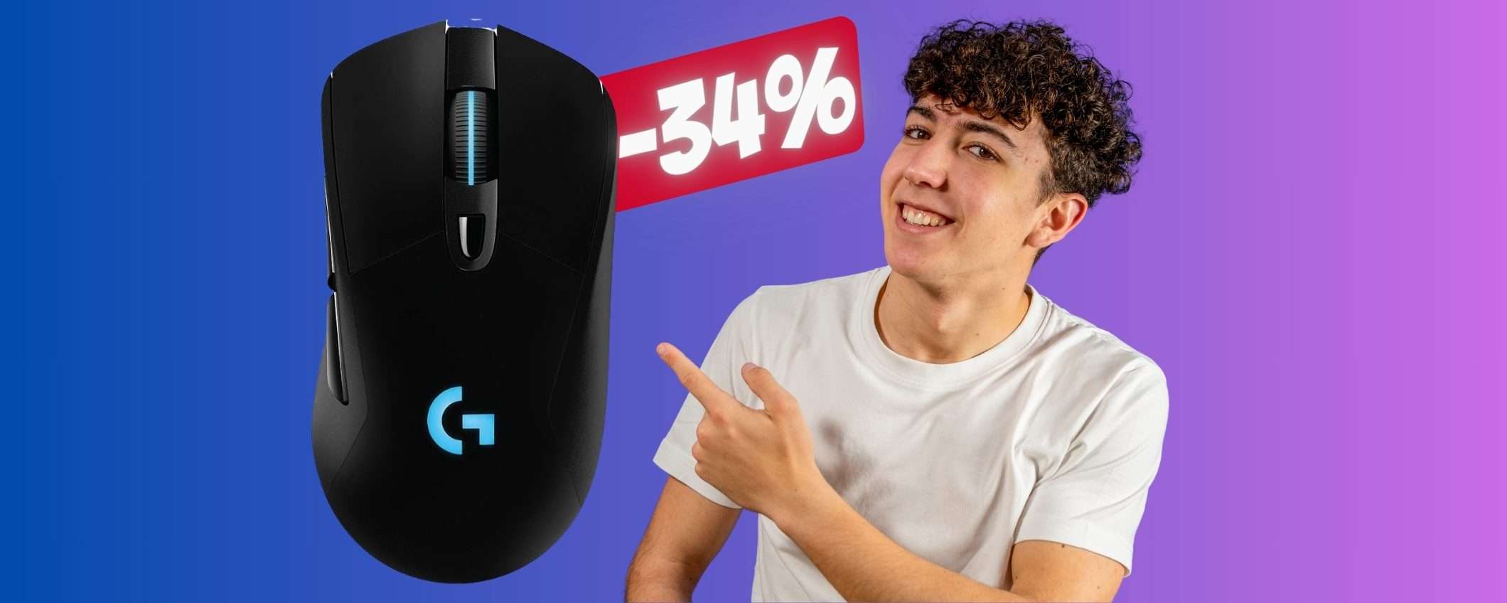 Logitech LIGHTSPEED G703: mouse gaming wireless in OFFERTA TOP