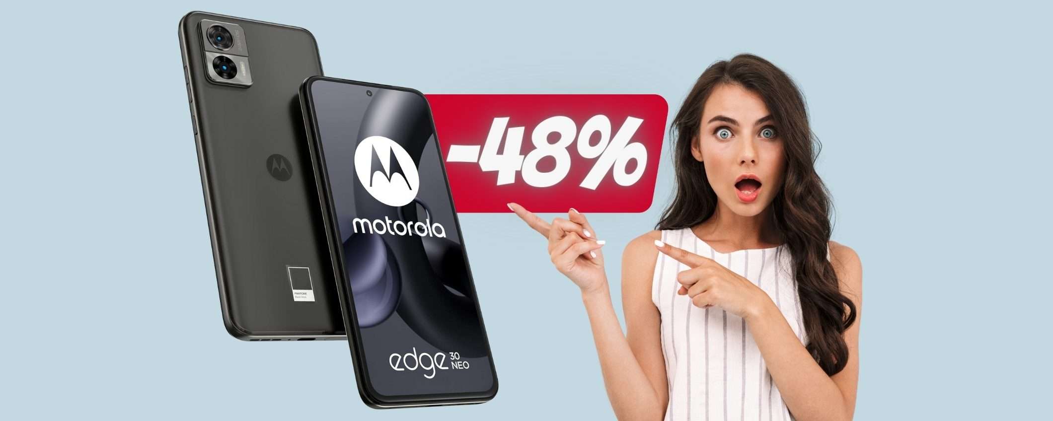 Motorola Moto Edge 30 Neo 5G quasi al MINIMO STORICO (-48%)