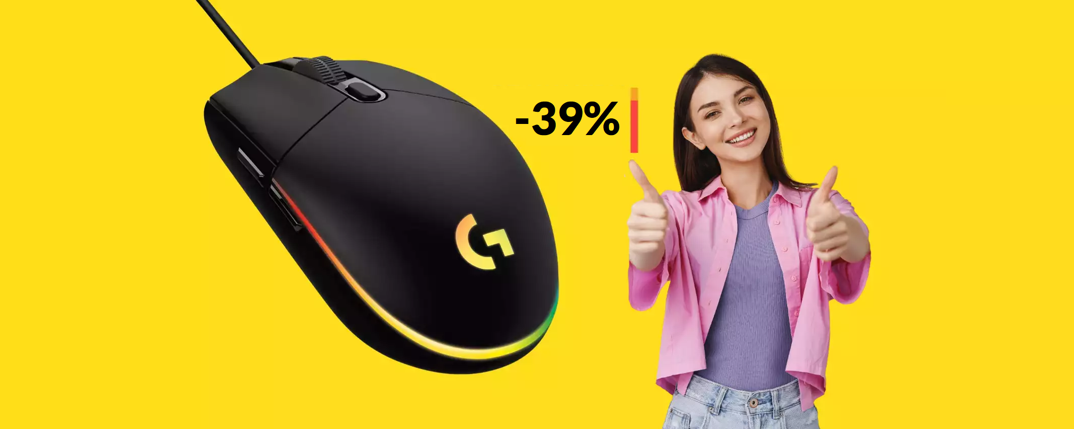 Mouse gaming Logitech: bastano 24€ con questo MEGA SCONTO