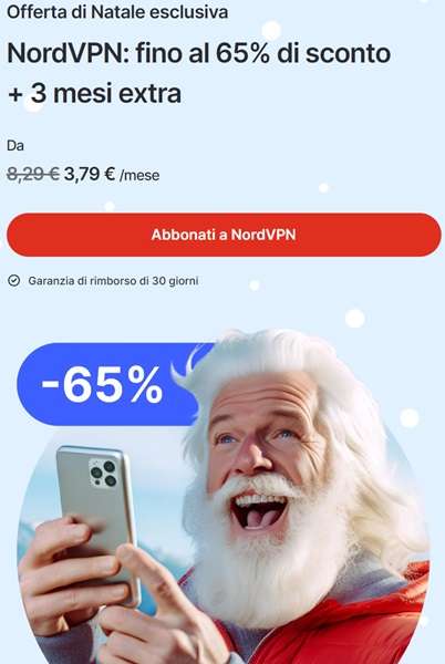 offerta di natale esclusiva nordvpn